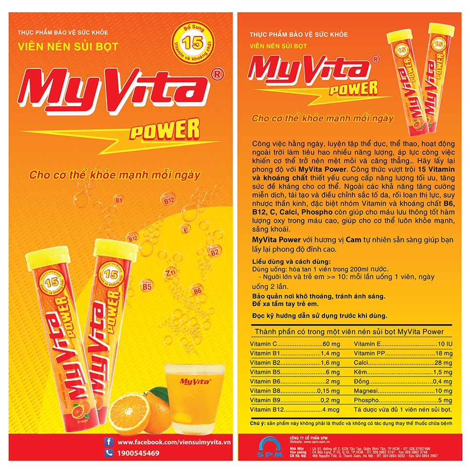 Combo TĂNG ĐỀ KHÁNG 3 tuýp viên sủi Vitamin MyVita Power (Hương Cam) & MyVita Strong/ Strong C (Sả - Gừng - Chanh tươi) | BigBuy360 - bigbuy360.vn