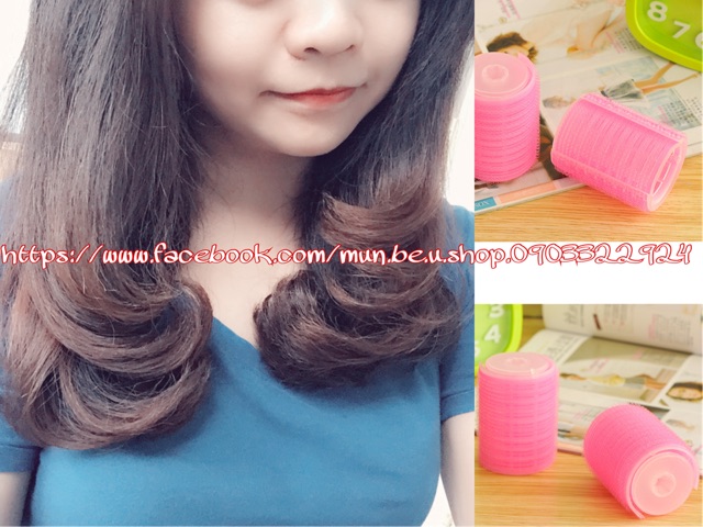 Set 10 cái Lô gai 2 lớp quấn cúp đuôi tóc xoăn cụp