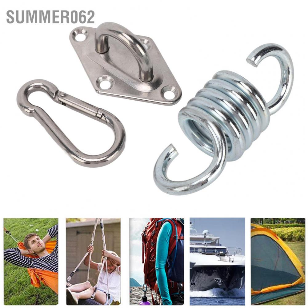 Summer062 551LB Load Capacity Hammock Chair Hanging Kit Stainless Steel Spring Swivel Hook and Ceiling Mount