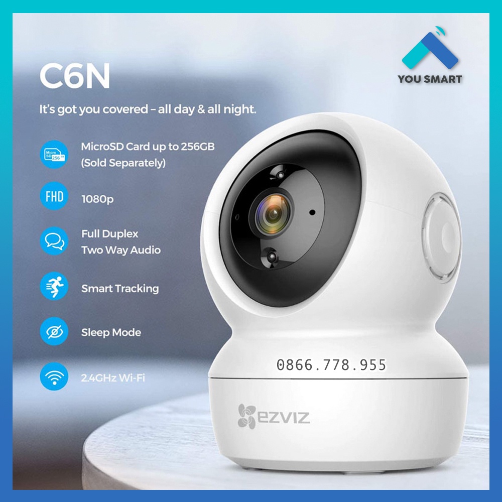 [Mẫu Mới 2021] Camera WIFI EZVIZ C6N/TY2 - 2M - 1080P[Hỗ Trợ Cổng Lan]