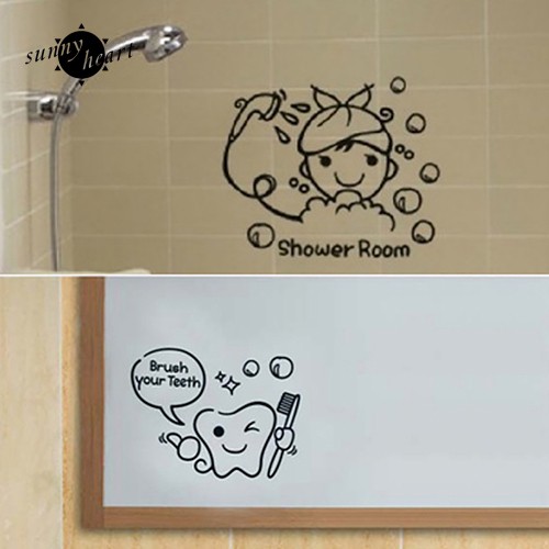 Miếng dán tường trang trí nội thất hình răng sáng tạo