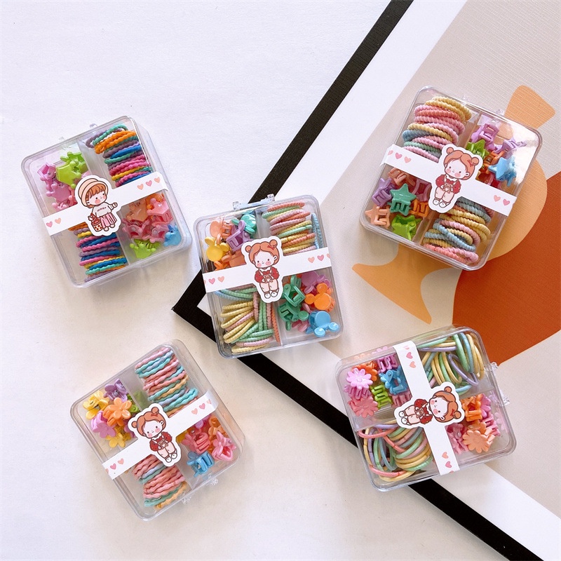 Hộp Kẹp Tóc mini Hình Vương Miện Ngôi Sao Dễ Thương Cơ Bản Phong Cách Mới Cho Trẻ Em