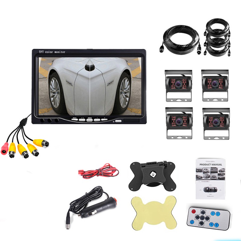 Combo 4 Camera Quan Sát Xe Tải + Màn Hình 7 Inch