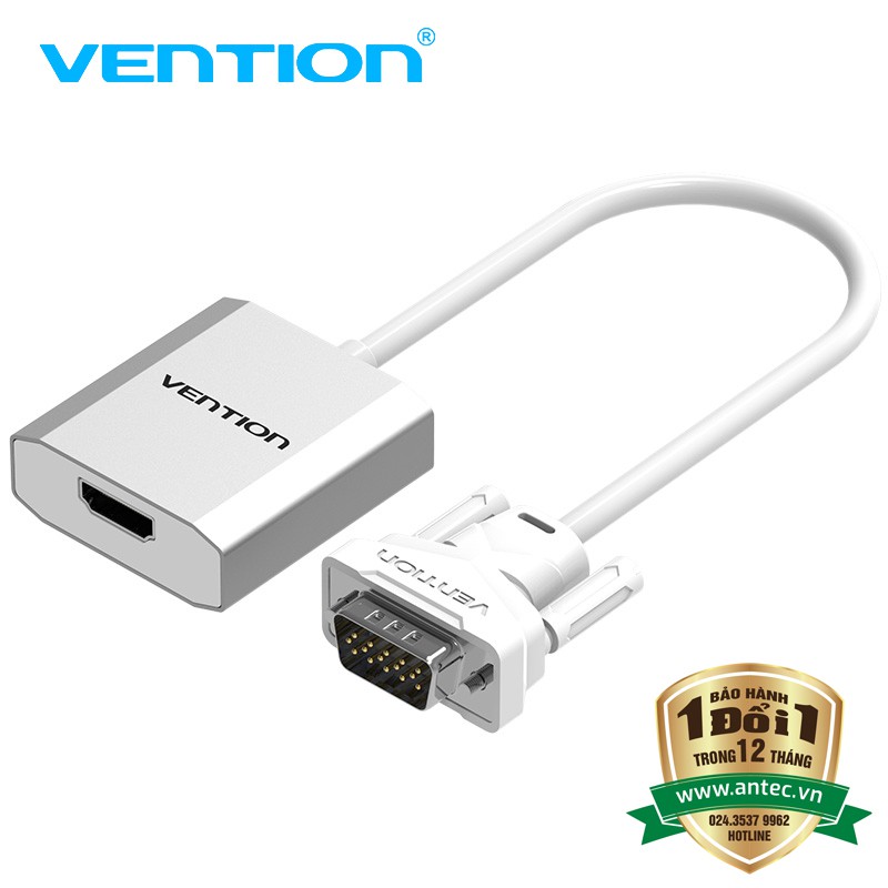 Cáp chuyển VGA to HDMI (Âm thanh + Micro USB) Vention ACEW0 độ phân giải full HD