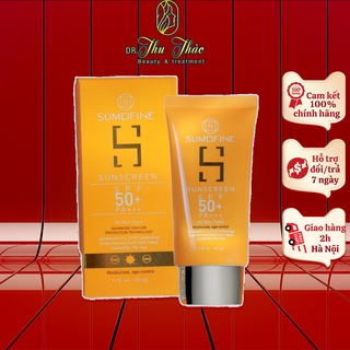 Kem chống nắng Sumdfine SPF50 PA+++ kem chống nắng vật lý, nâng tone, không bóng nhờn 50ml