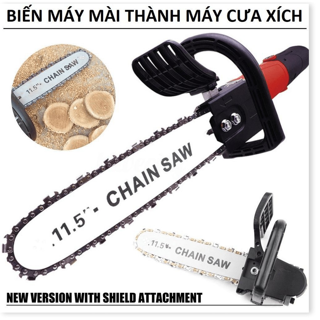 Lam xích lưỡi cưa gắn máy mài máy cắt, tra dầu tự động Chain Saw 11.5'