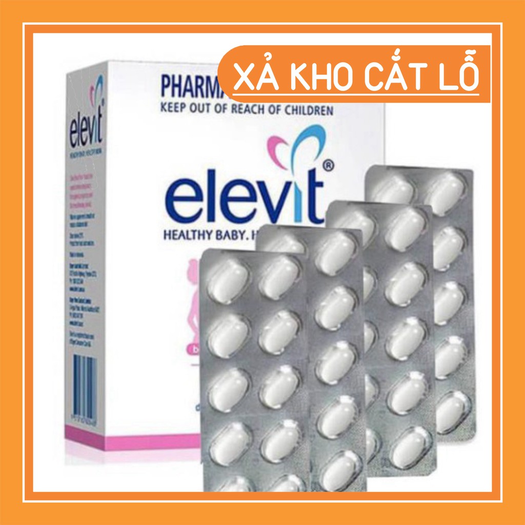 XẢ KHO LỖ VỐN Vitamin Tổng Hợp Elevit Cho Bà Bầu 100 Viên *(&