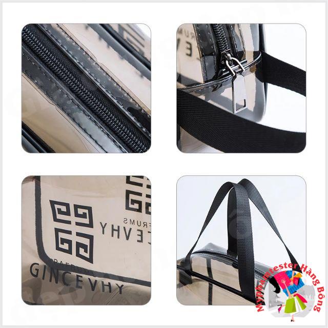 Túi nhựa trong suốt đựng mỹ phẩm, đồ cá nhân đi du lịch, đi biển chống nước, chống ẩm