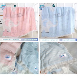 Chăn cho bé sợi tre 6 lớp cao cấp goodmama siêu đẹp