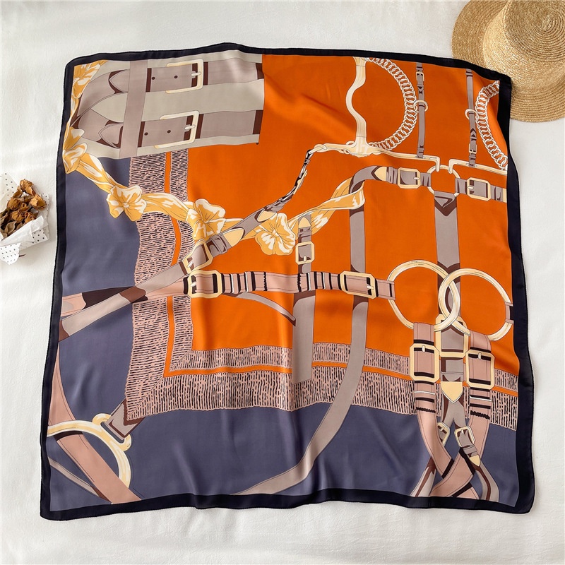 Khăn lụa vuông lớn làm áo quấn tóc choàng cổ thời trang size 90x90cm - Mã 9014