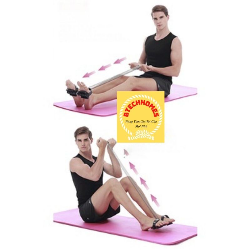 Dụng Cụ Tập Thể Dục Dây Kéo Kháng Lực Yoga Lò Xo Tummy Trimmer, Tập Cơ Bụng Chính Hãng