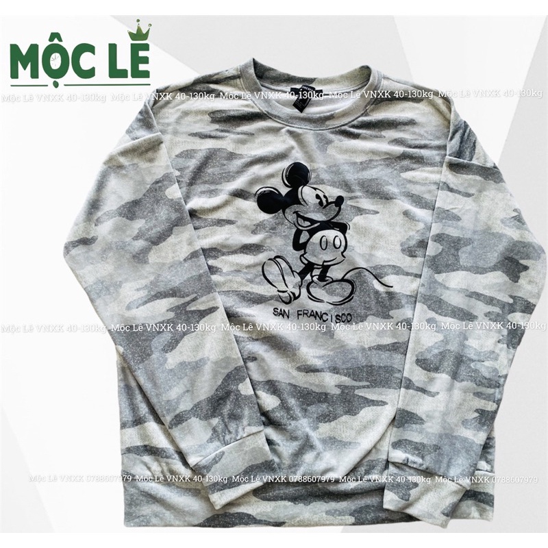 Áo sweater nhung su mềm co dãn nhiều vnxk f21 freesize dưới 80kg