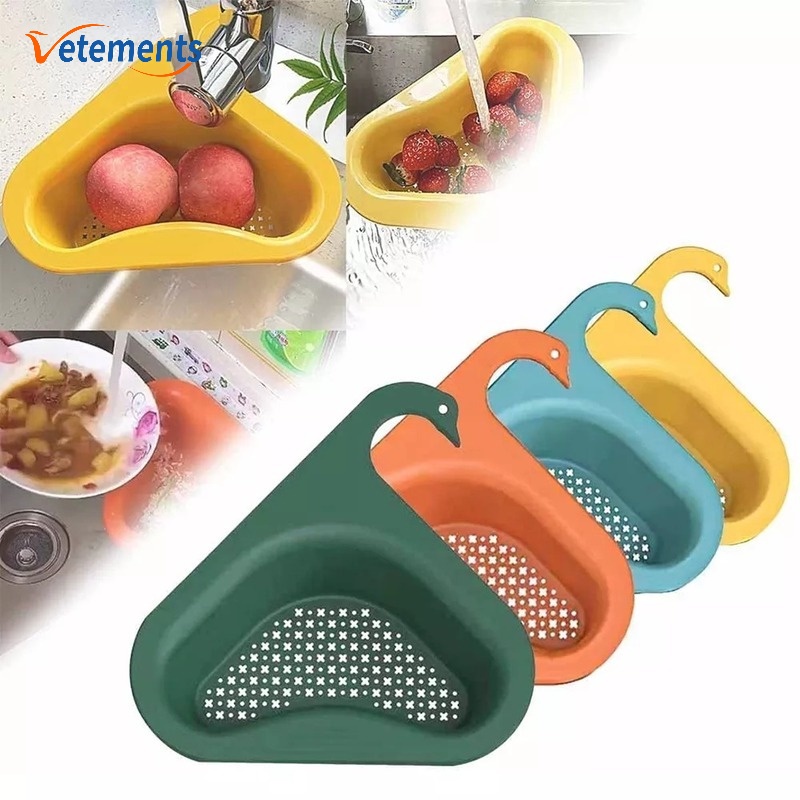 Rổ Nhựa Đựng Rau Củ Quả Đa Năng Hình Tam Giác 4 Màu