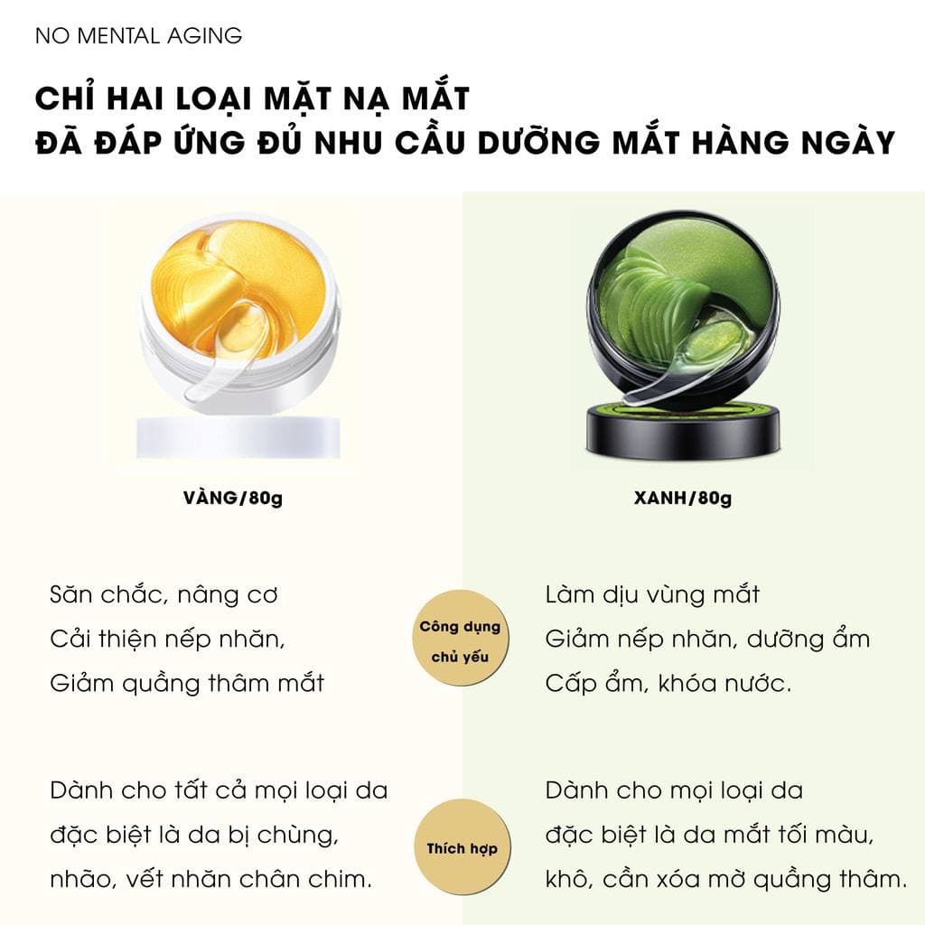 [HỘP 60 MIẾNG] HỘP MẶT NẠ MẮT BIOAQUA dưỡng ẩm làm sáng quầng thâm và ngăn ngừa nếp nhăn LALA