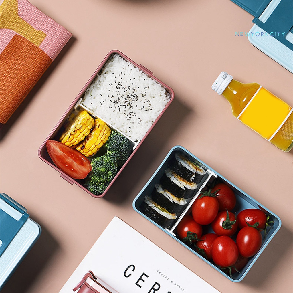 Hộp Đựng Cơm Trưa NYC 800/1600ML Bằng Nhựa PP Hai Lớp Đóng Kín Tốt Nhỏ Gọn Tiện Dụng