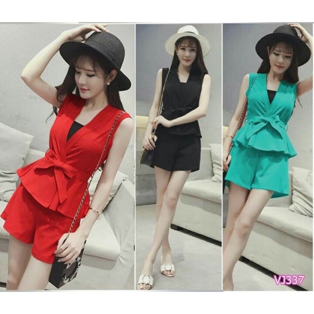 Set peplum nơ 85k