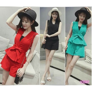 Set peplum nơ 85k