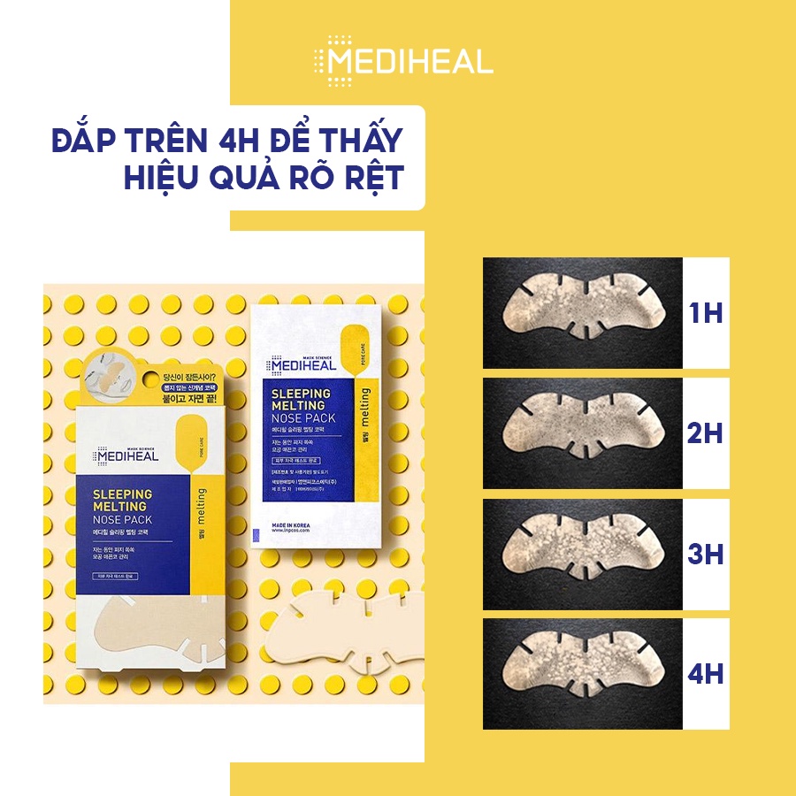 [Nhập mã COSMH22 giảm 8%] Mặt Nạ Làm Sạch Mụn Đầu Đen Mediheal Sleeping Melting Nose Pack 1 Miếng [K69]