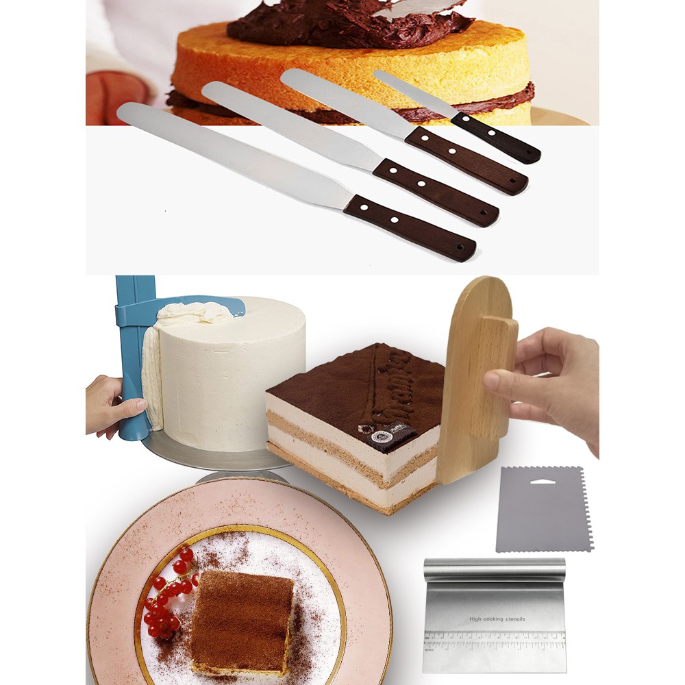 Dao chà láng bánh kem bằng inox 4 6 8 10 inch