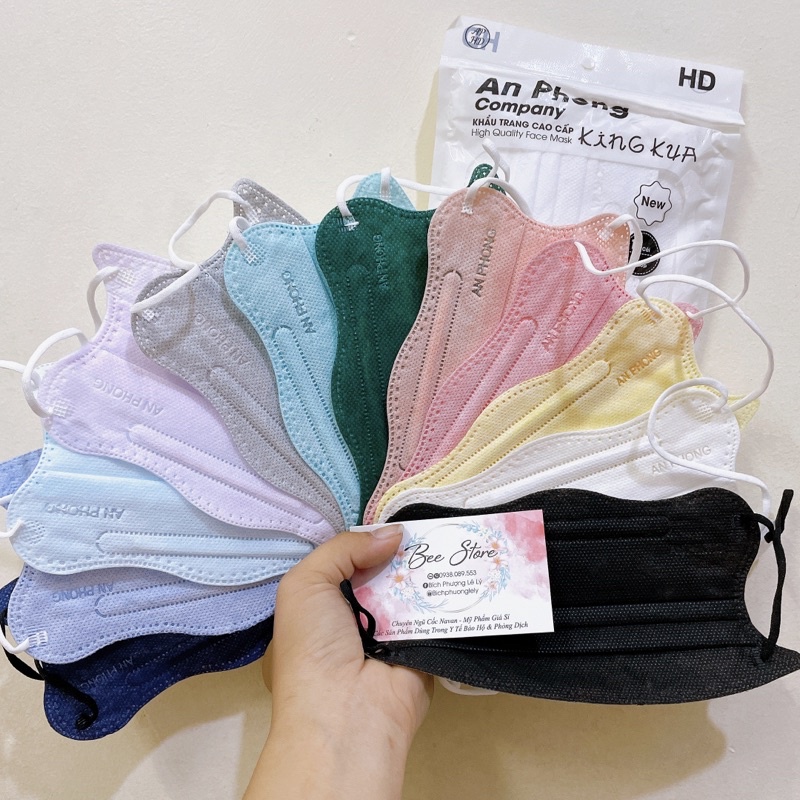 Túi 10cái Khẩu Trang Mix Màu KingCarb CUA mẫu mới Siêu Dày Form Ôm Sát Mặt