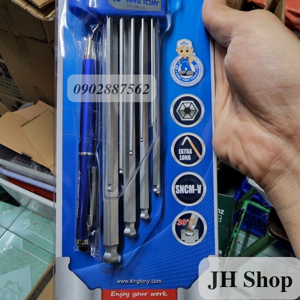 bộ lục giác bi kingtony 9 chi tiết hệ mét 20109MR (1.5-10mm)