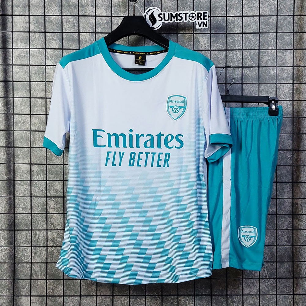 Áo Arsenal Trắng Ngọc SV - Áo Bóng Đá Thể Thao Nam Nữ Cao Cấp Mới