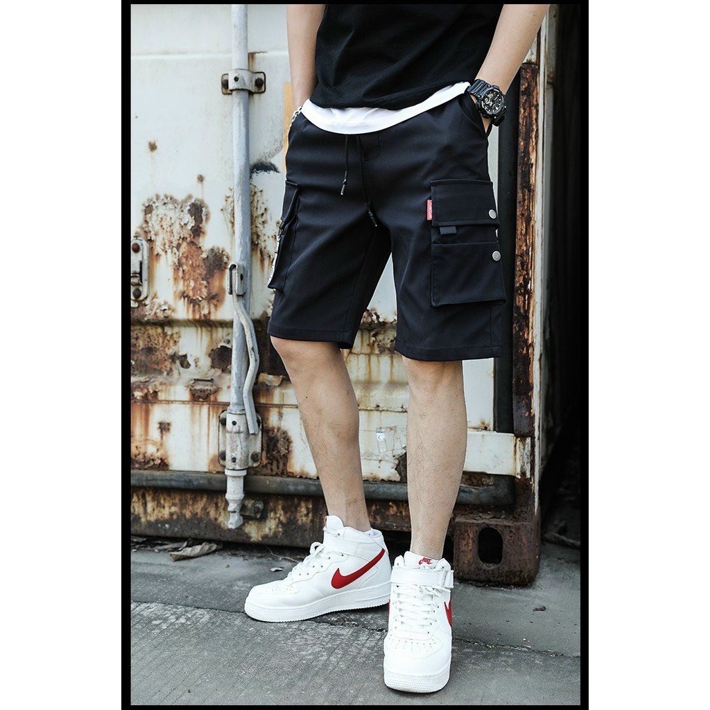 Quần Short Nam Kaki Túi Hộp Phối Dây Co Dãn KSS81