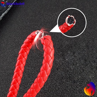 Móc khóa dây da bện nhiều màu sắc
