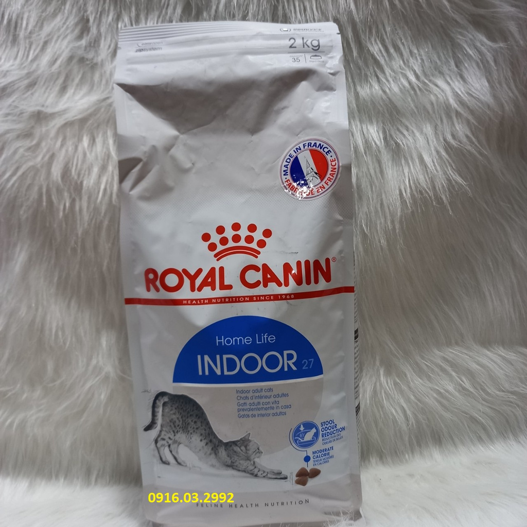 Thức ăn cho mèo Royal Canin Indoor 2kg, Giảm mùi hôi của phân