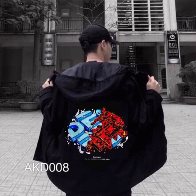 Áo khoác dù nam nữ in DEGREYL