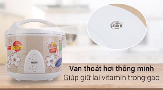 Nồi cơm điện Sharp 1.8 lít KS-N191ETV Hàng trưng bày- sx thailan