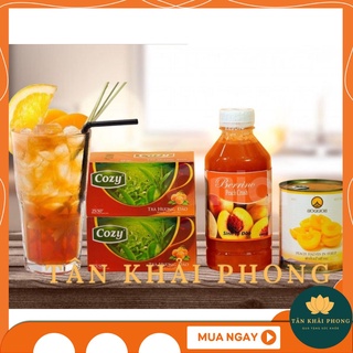 Set nguyên liệu trà đào pha 50 ly - BẾP TÂN KHẢI PHONG