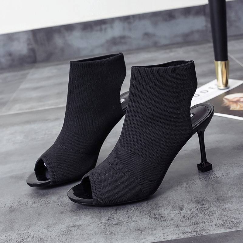 Giày cao gót nữ hở ngón phong cách Roman