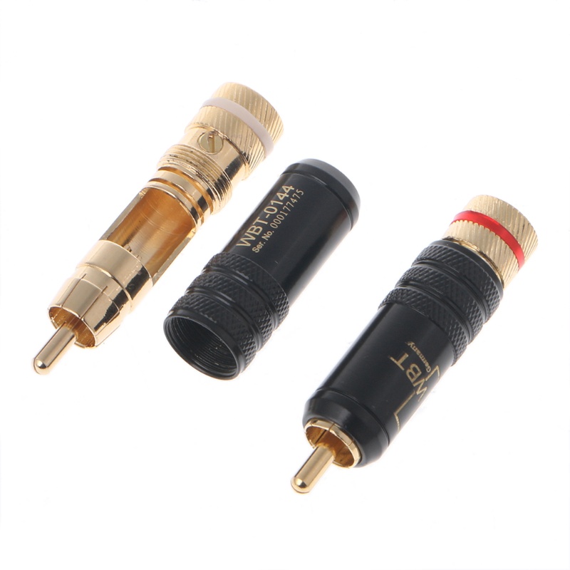 Set 4 Đầu Nối Phích Cắm RCA WBT-0144 Mạ Vàng Chất Lượng Cao