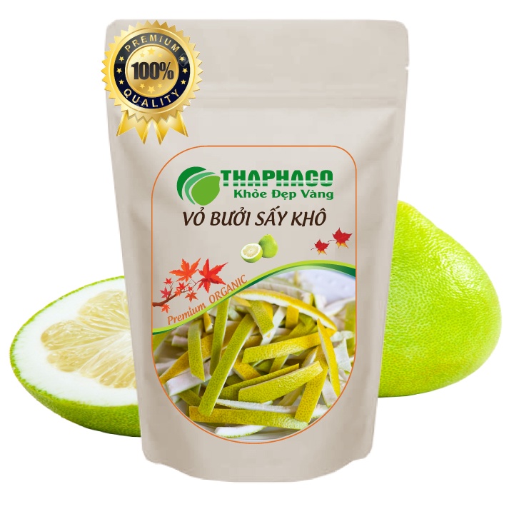 Vỏ Bưởi Khô Sấy Khô Nguyên Chất - Hàng Loại 1 - Túi Zip 100gram