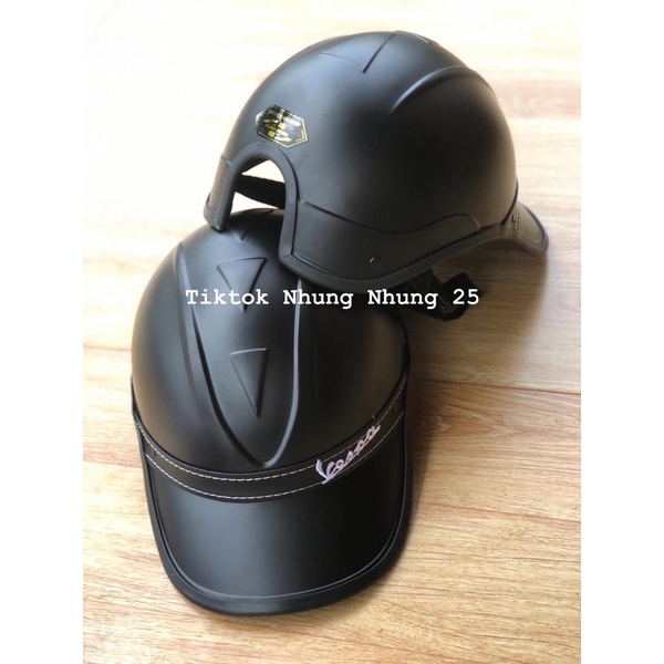 [ Xả Kho ] Nón bảo hiểm kết đai da Vespa Nam /Nữ  cty Chính Hãng chuẩn đẹp - Nón kết bảo hiểm vespa thể thao