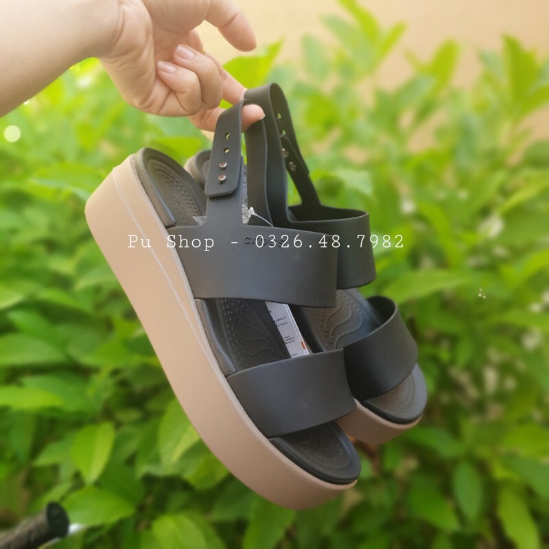 [F1] Giày Sandal Nữ Cross Brooklyn - Giày Xăng Đan Nữ Đế Xuồng Siêu Em