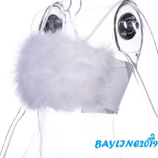 ❀May-plush Sling Wrap Top Áo Thun Nữ Thu Đông Gợi Cảm Đảng Đa Năng Không Tay Áo Lót