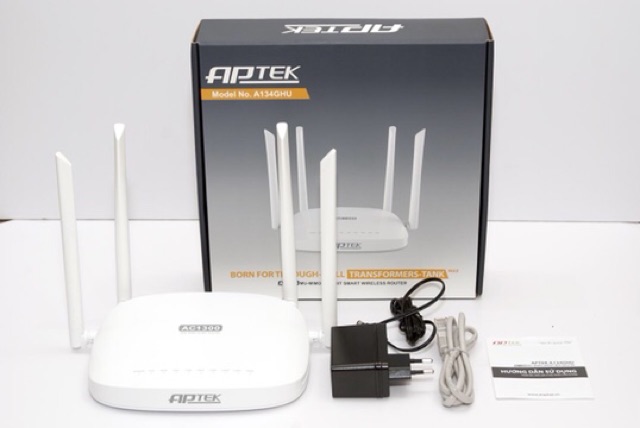 WiFi APTEK A134GHU chuẩn AC 1300Mbps sóng khỏe xuyên tường