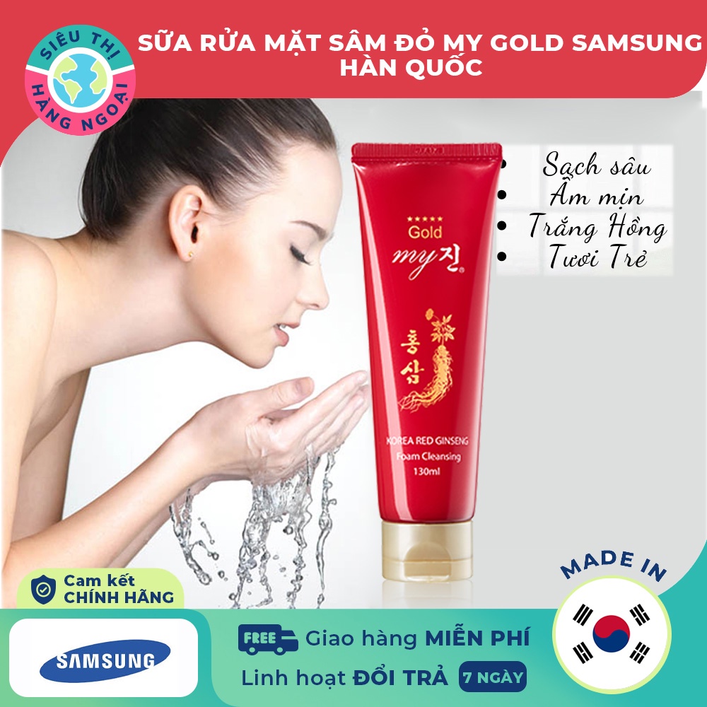 Sữa rửa mặt Hồng Sâm Đỏ My Gold 130ml Exp02/2024