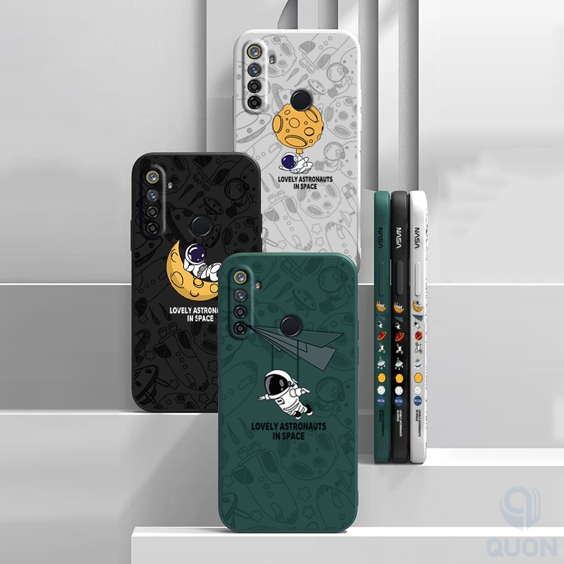 Ốp điện thoại silicon mềm phi hành gia dành cho Realme 8 7 5 6 Pro 6i 7i 8i v13 C17 A16K