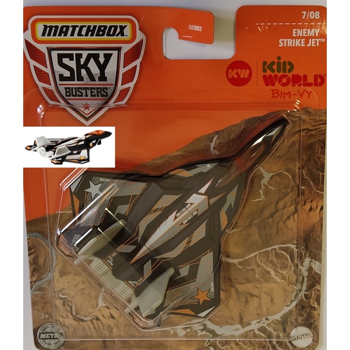 Máy bay mô hình Matchbox Sky Busters Series Enemy Strike Jet GWK50.