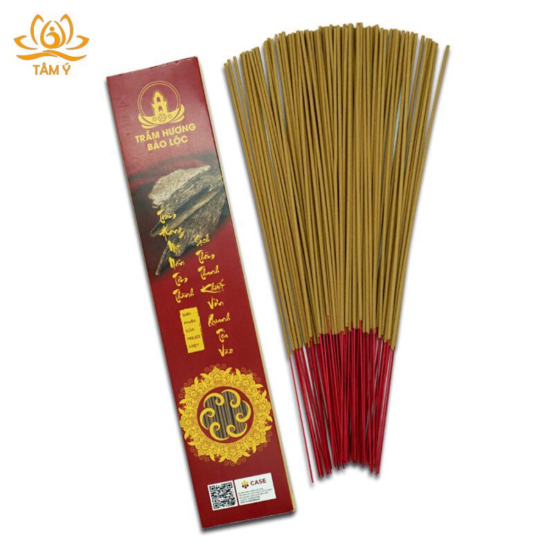 [Bột trầm tự nhiên] Nhang Trầm Hương Có Tăm Hộp 50-100 Nén, 2 Kích Cỡ