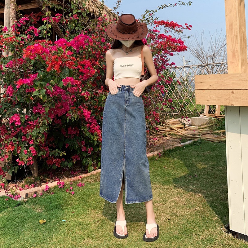 Váy Midi Lưng Cao Plus Size Theo Phong Cách Retro Hàn Quốc Dùng Cho Nữ
