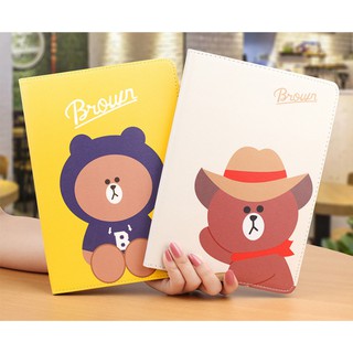 Ốp Ipad,Bao Da Ipad Hình Gấu Brown Viền Silicon Đủ Size