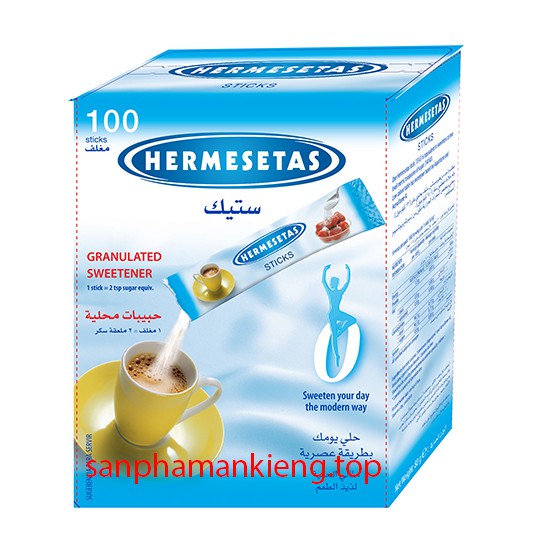 ĐƯỜNG ĂN KIÊNG HERMESETAS MINI 100 STICKS mã:5802