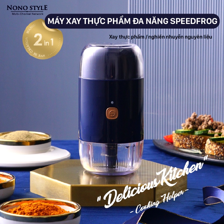 Máy xay tỏi ớt gia vị Đa Năng - 2 Trong 1 -Thịt Xay-SPEEDFROG (45W - 150ML) - Bảo hành 12 tháng