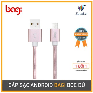 DÂY SẠC NHANH MICRO BAGI. BỌC DÙ, ĐU KHÔNG ĐỨT.