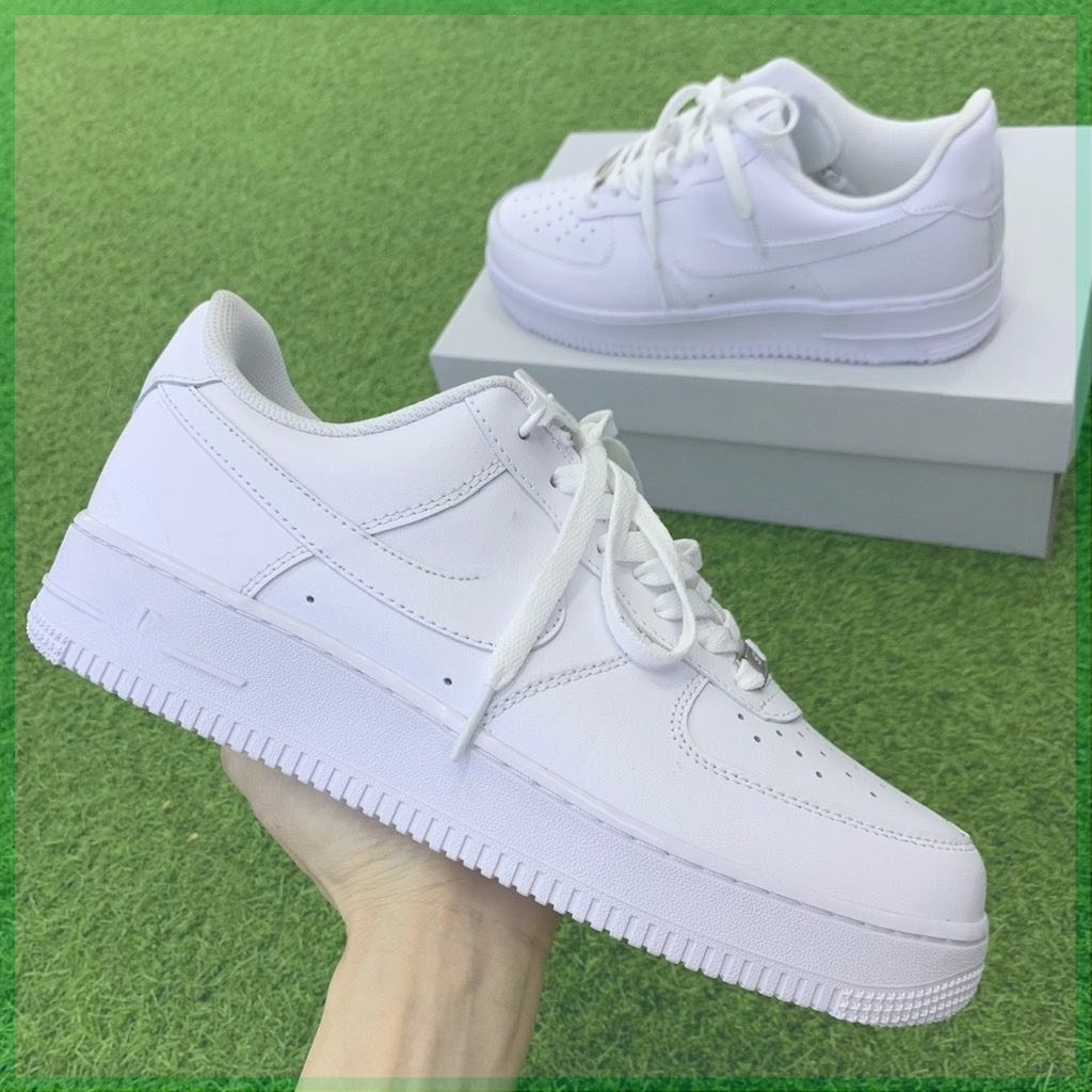 Giày 𝗔𝗙𝟭, Giày 𝗡𝗜𝗞𝗘_Air Force 1 All White THỂ THAO NAM NỮ MÀU TRẮNG WHITEE BASIC QUỐC A11 FULL BOX