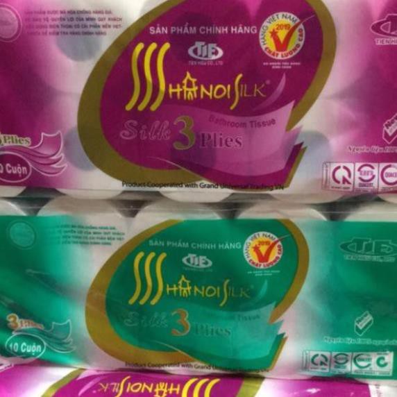 Giấy Vệ Sinh Hà Nội Hàng Loại 1 Chính Hãng Bịch 10 Cuộn